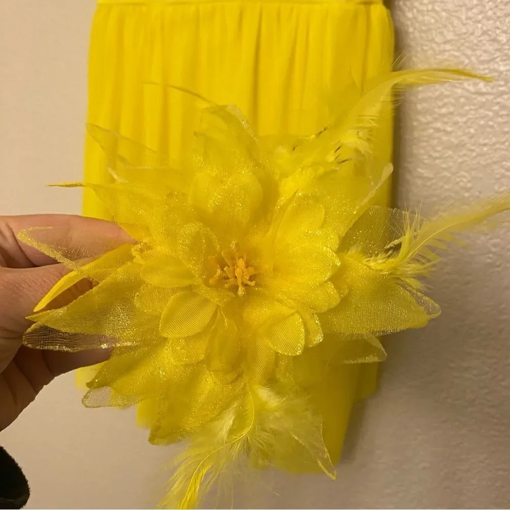 Weissman Dance costume yellow rhinestone Take Me Home 12997 IC child 7/8
